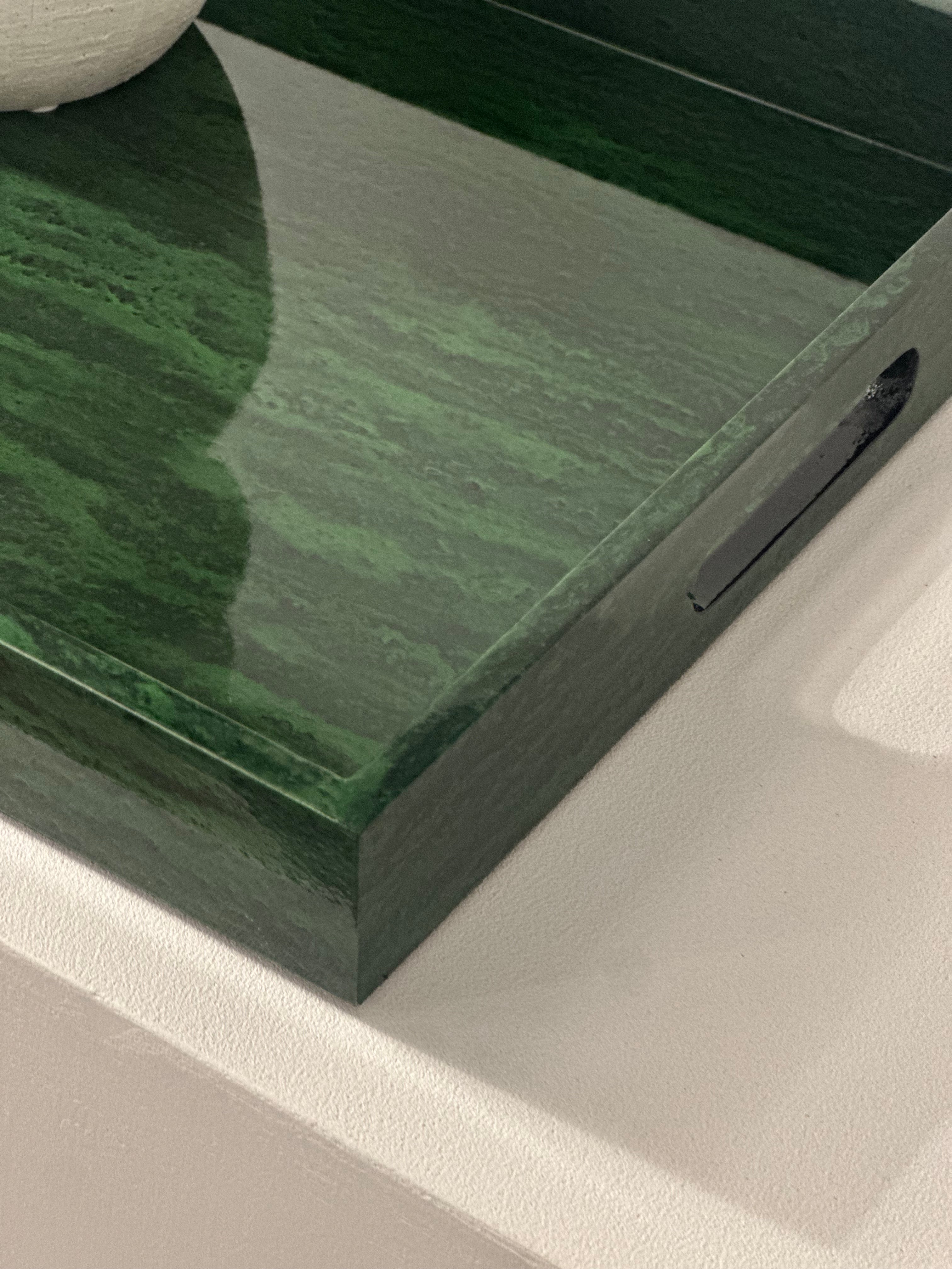 Malachite effect Decorative Tray