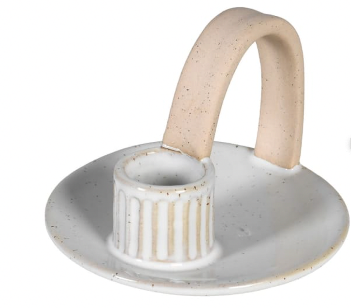 White Ceramic Candle Holder