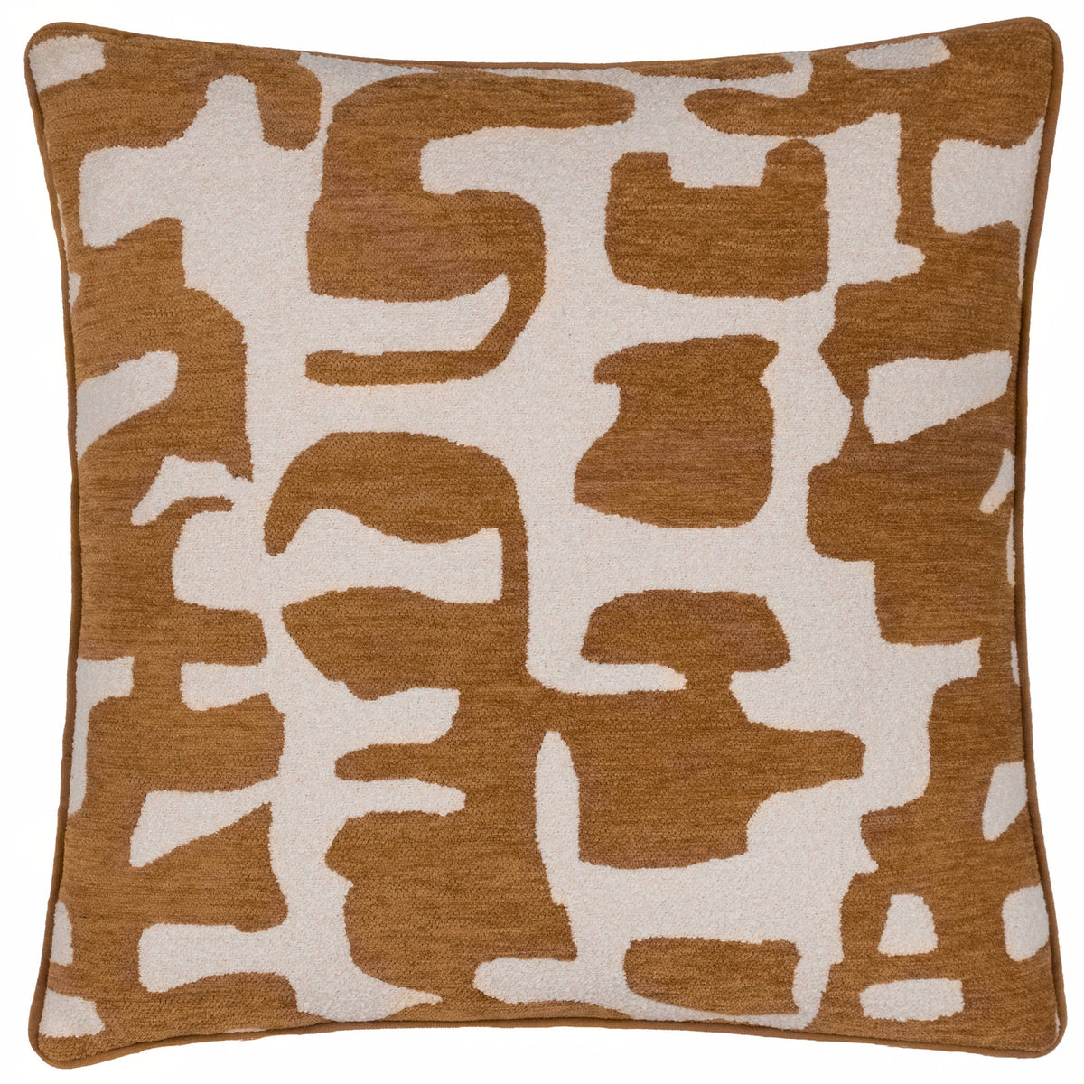 Caval Boucle Jacquard Cushion Bronze: Bronze / Feather Filled / 50 x 50cm