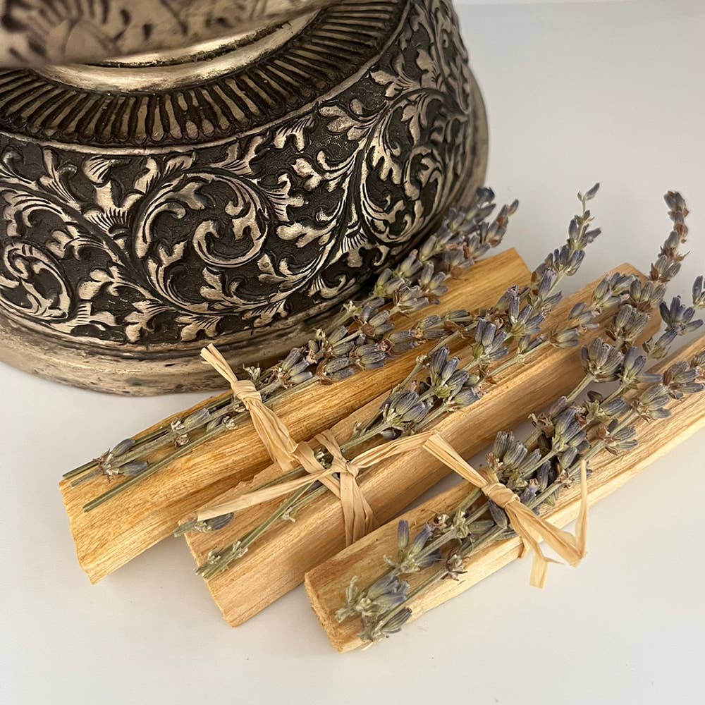 Mini Smudge Cluster, Palo Santo with Lavender 4"