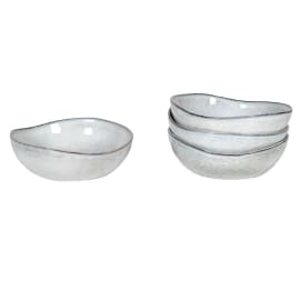 Set of 4 ceramic textured serving bowls