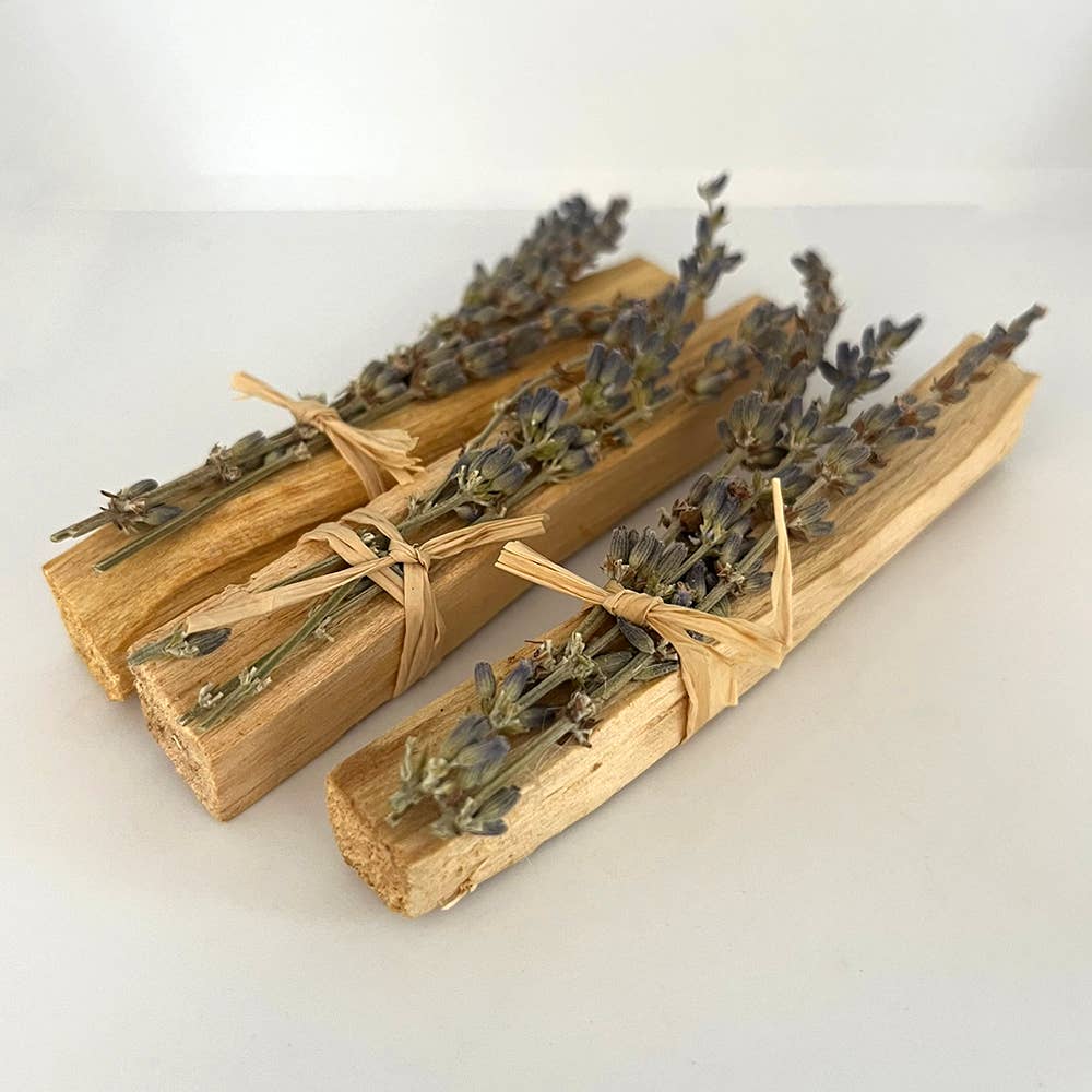 Mini Smudge Cluster, Palo Santo with Lavender 4"