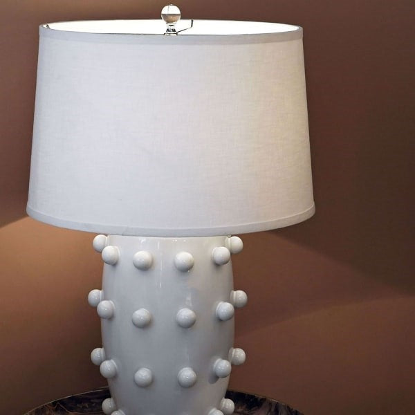 Textured table ceramic lamp